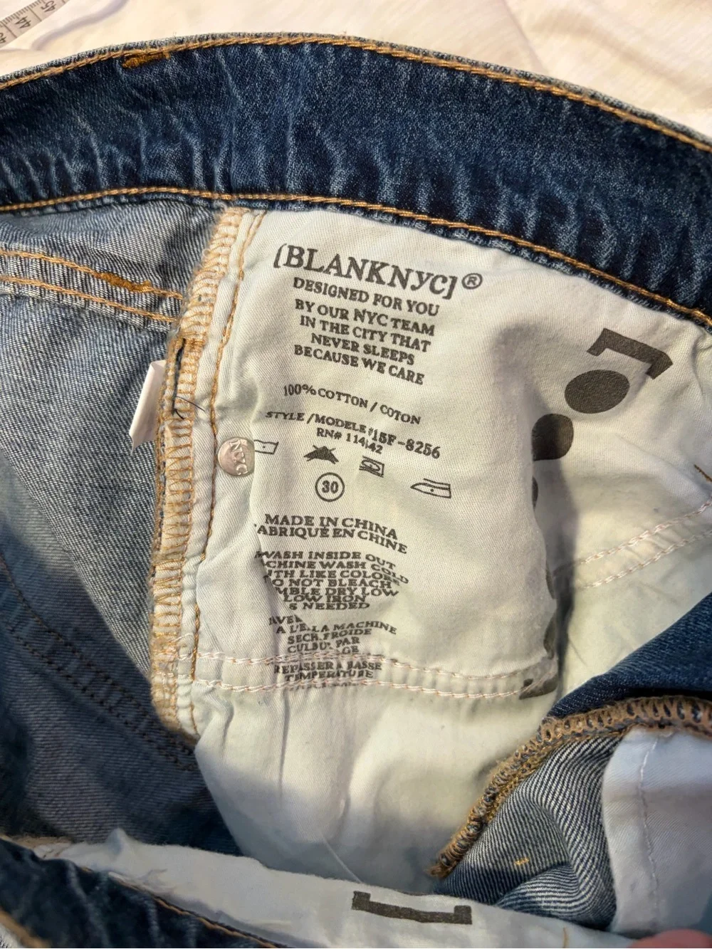 Y2K Blank NYC Women's Distressed Light Blue Jean Shorts NWT Sz 30